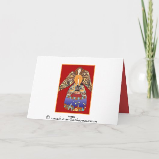 joyeux noel anges Kerstmis van de kaars Franse Feestdagen Kaart (Achterkant)