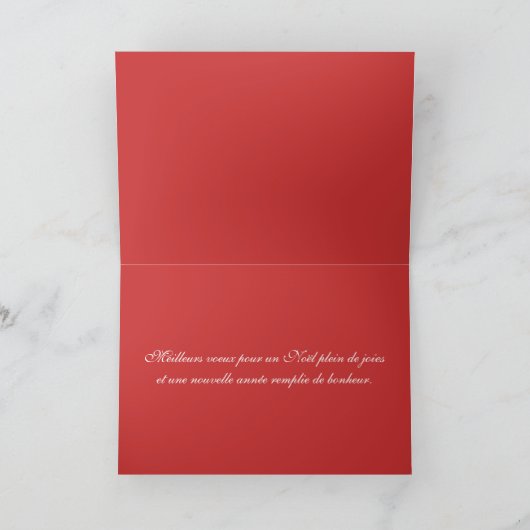 joyeux noel anges Kerstmis van de kaars Franse Feestdagen Kaart (Binnen)