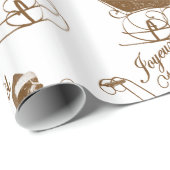 Joyeux Noel Basset Hound Dog Sleigh X'mas Cadeaupapier (Rol Hoek)