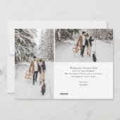 Joyeux Noel Berry Calligraphy 7 Foto Feestdagenkaart (Achterkant)