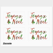 Joyeux Noel bokeh boomlichten Rechthoekige Sticker (Vel)