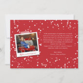 Joyeux Noel Bold Typografie Mistletoe 3 Foto Feestdagenkaart (Achterkant)