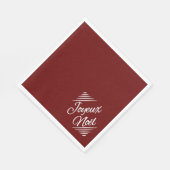 Joyeux Noel - bordeaux wit Servet (Hoek)