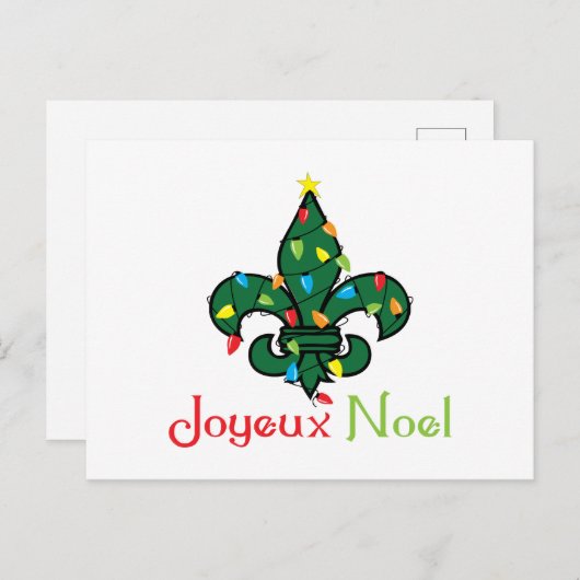 Joyeux Noel Briefkaart (Voorkant / Achterkant)