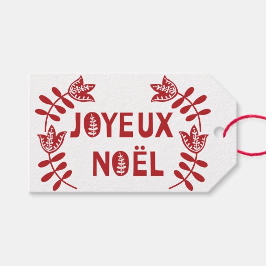 Joyeux Noel Cadeau Labels Cadeaulabel (Voorkant (Horizontaal))