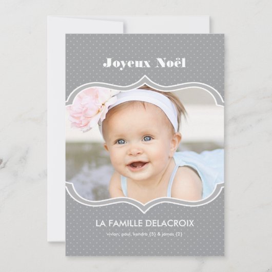 Joyeux Noël - Carte foto van de vacances Feestdagenkaart (Voorkant)