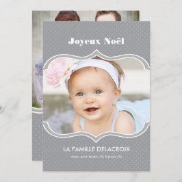 Joyeux Noël - Carte foto van de vacances Feestdagenkaart
