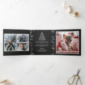 Joyeux Noel | Chalkboard Multi Photo Drieluik Wenskaart (Binnen)