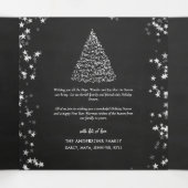 Joyeux Noel | Chalkboard Multi Photo Drieluik Wenskaart (Binnenkant midden)