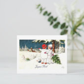 Joyeux Noel Children-kaart Feestdagenkaart (Staand voorkant)