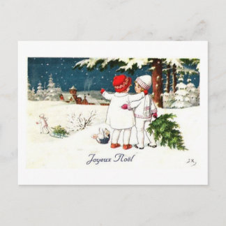 Joyeux Noel Children-kaart Feestdagenkaart