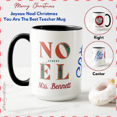 Joyeux Noel Christmas Je bent de beste leraar Mok