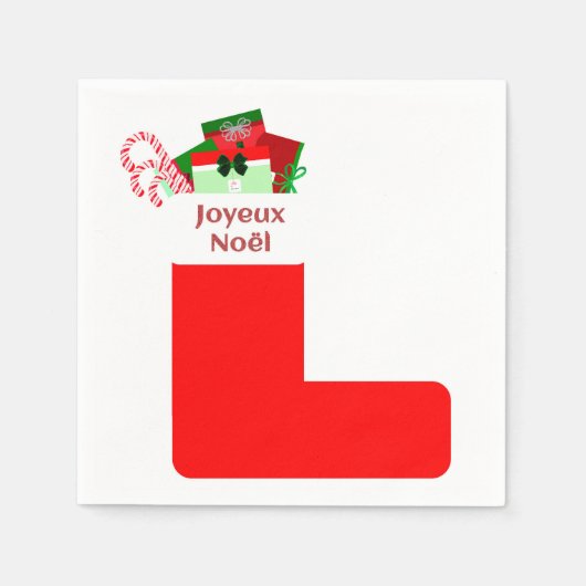 Joyeux Noël Cocktail servetten (Voorkant)