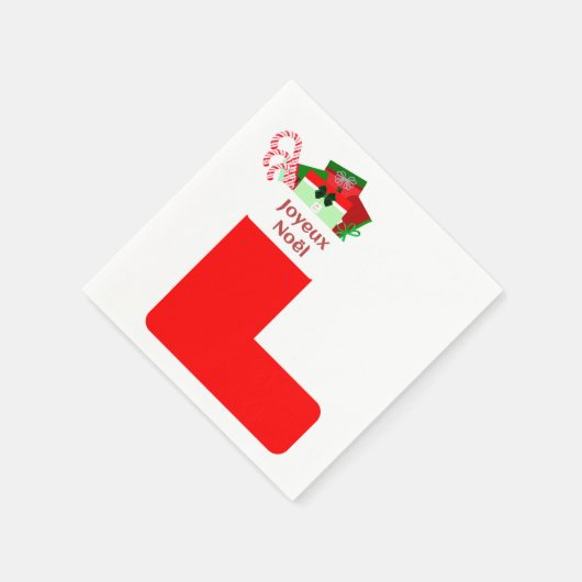 Joyeux Noël Cocktail servetten (Hoek)