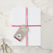 Joyeux Noel Cute Beer Holiday Cadeaulabel (Met Touw)