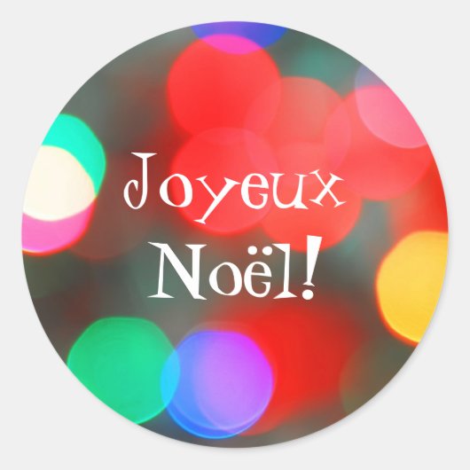 Joyeux Noël Dancing Lights Sticker (Voorkant)