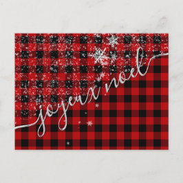 Joyeux Noël de Script de Neige Plaid Buffel Rouge Briefkaart