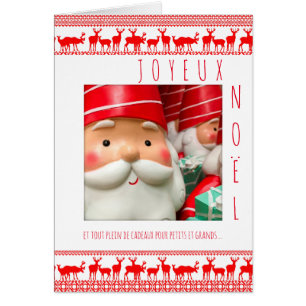 Joyeux Noël Deco Père Noel Carte avec cadre