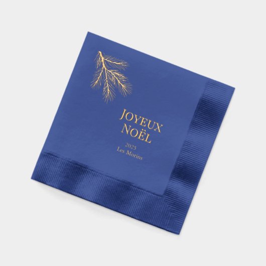 Joyeux Noel - delicate pine branches Folie Servetten (Links)