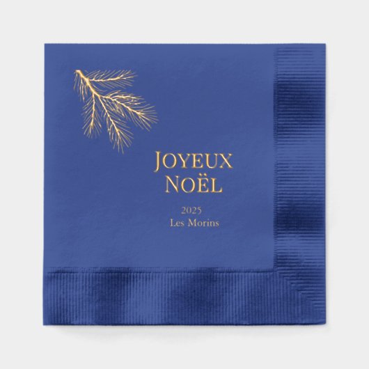 Joyeux Noel - delicate pine branches Folie Servetten (Voorkant)