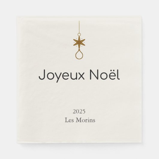 Joyeux Noel - delicate pine branches Servet (Voorkant)
