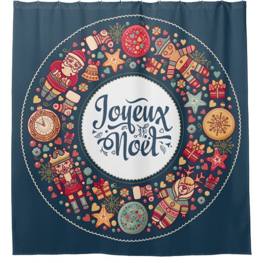 Joyeux Noel douchegordijn (Voorkant)