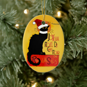 Joyeux Noël Du Chat Noir Keramisch Ornament