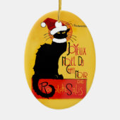 Joyeux Noël Du Chat Noir Keramisch Ornament (Voorkant)