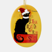 Joyeux Noël Du Chat Noir Keramisch Ornament (Achterkant)