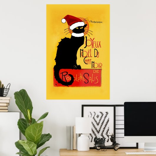 Joyeux Noël Du Chat Noir Poster (Thuiskantoor)