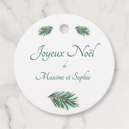 Joyeux Noël eenvoudige kerst Bedankjes Labels