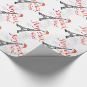 Joyeux Noel Eiffel Tower Cadeaupapier (Hoek)