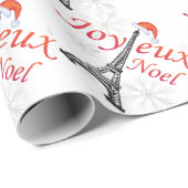 Joyeux Noel Eiffel Tower Cadeaupapier (Rol Hoek)