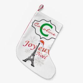 Joyeux Noel Eiffel Tower - Gepersonaliseerd Kleine Kerstsok