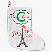 Joyeux Noel Eiffel Tower - Gepersonaliseerd Kleine Kerstsok (Voorkant)