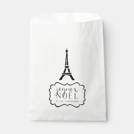 Joyeux Noel | Eiffel Tower Holiday Bedankzakje (Voorkant)