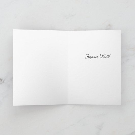 Joyeux Noël Eiffeltoren Parijs Kerstprint Feestdagen Kaart (Binnen)