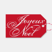Joyeux Noel ~ Elegant Christmas Gift Label Cadeaulabel (Voorkant (Horizontaal))