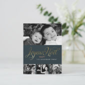 Joyeux Noel Elegant Frans kerstfeest Feestdagenkaart (Staand voorkant)