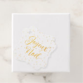 Joyeux Noël elegant Frans kerstgoud Bedankjes Labels (Met doos)