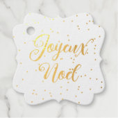 Joyeux Noël elegant Frans kerstgoud Bedankjes Labels (Voorkant)