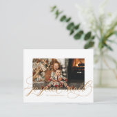 Joyeux Noel Elegant-kerstfotokaart Feestdagenkaart (Staand voorkant)