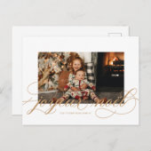 Joyeux Noel Elegant-kerstfotokaart Feestdagenkaart (Voorkant / Achterkant)