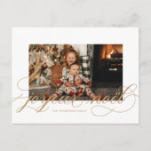 Joyeux Noel Elegant-kerstfotokaart Feestdagenkaart (Voorkant)