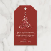 Joyeux Noël en Bonne Année Moderne kalligrafie Cadeaulabels (Achterkant)