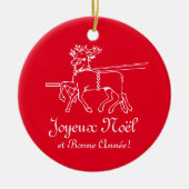 Joyeux Noël et bonne annee Française Keramisch Ornament (Voorkant)