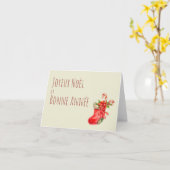 Joyeux Noël et Bonne Année, Franse kerst Kaart (Gele Bloem)