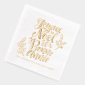 Joyeux Noël et Bonne Année Moderne kalligrafie Folie Servetten (Links)