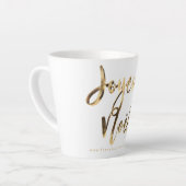 Joyeux Noel Faux Goud Script Frans Kerstmis Latte Mok (Linkerhoek)