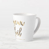 Joyeux Noel Faux Goud Script Frans Kerstmis Latte Mok (Rechterhoek)